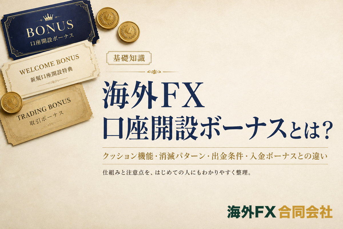海外FXの口座開設ボーナスとは？